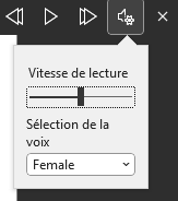 Accéder aux paramètres de voix dans Lecture à voix haute
