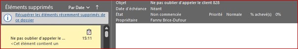 Restaurer une tâche supprimée dans Microsoft To Do