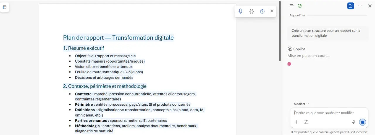 bonnes pratiques copilot word pour structurer un document efficacement