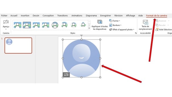 Caméo dans PowerPoint