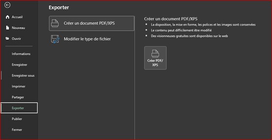 Exporter un fichier Excel au format PDF