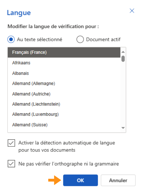Copie d'écran montrant où se trouve la section Insertion dans Word