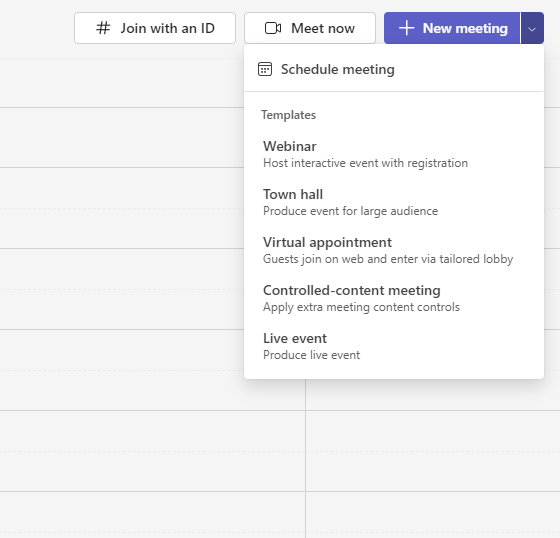 Initiate a new live event in Microsoft Teams