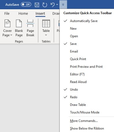 Scrolling efficiently with the scroll bar in Word