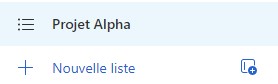 Exemple de liste de gestion de projet dans Microsoft To Do