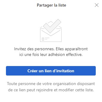 Générer un lien d'invitation pour collaborer sur Microsoft 