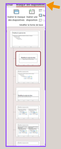 Accéder au masque des diapositives dans PowerPoint
