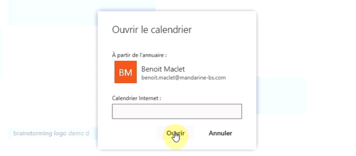 Ajouter un calendrier partagé dans Outlook
