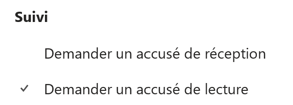 Activer les accusés de réception et de lecture dans Outlook