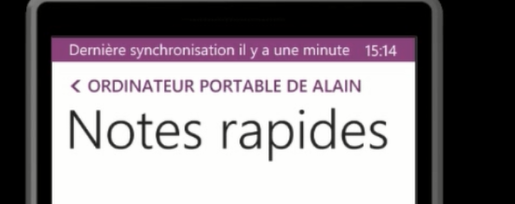 Notes rapides Onenote