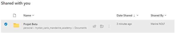 Accessing 'Shared with you' in OneDrive