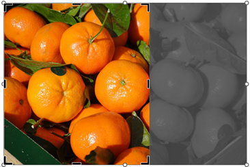 Cropping an image to split it in PowerPoint